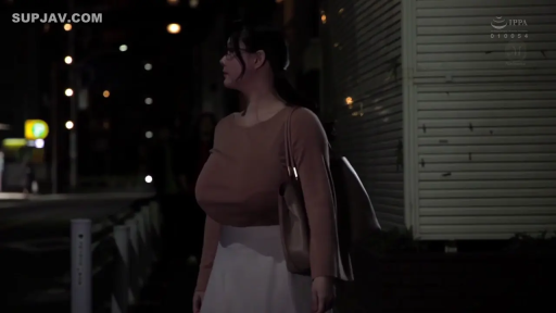 站立 · 巨乳 · 侧身 · 平静 · 单肩包 · 棕色上衣 · 寻找 · 夜间街道