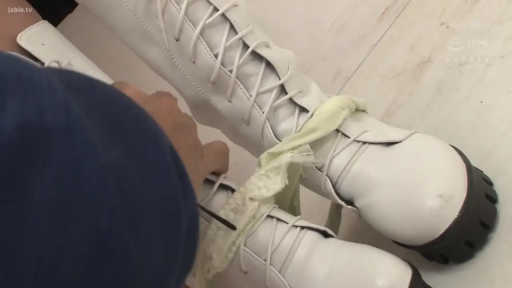 Indoor · Sitting Posture · Leg · 蕾丝内裤 · 恋物 · 脱下内裤 · 白色系带长靴