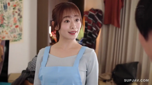 室内 · 站立 · 微笑 · 半身 · 交流 · 围裙 · 人妻