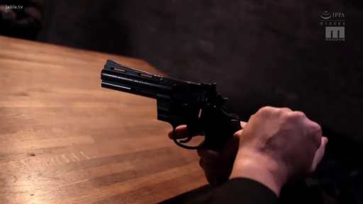 室内 · 手部 · 昏暗 · 持枪 · 黑色长袖 · 持枪姿势 · 左轮手枪