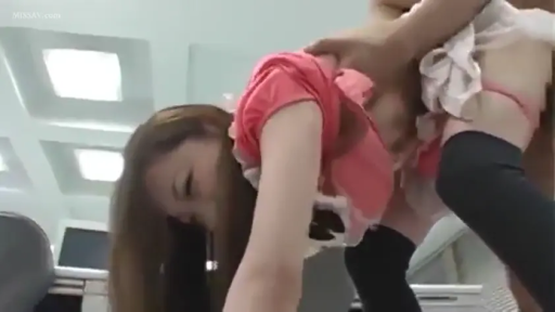 sexual intercourse · 办公室 · Enjoy · 后入式 · Medium shot · Computer · 粉色女仆装