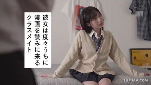 坐姿 · 校服 · 卧室 · 中景 · 床 · 凝视 · 短发 · 疑惑