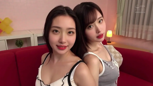 半身 · 微笑 · 部屋 · 二人 · 吊帯シャツ · 看向镜头 · 并排