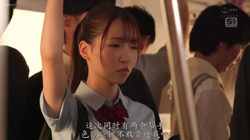 电车 · 忍耐 · 站立 · 面部特写 · 西装 · 多男一女 · 被包围