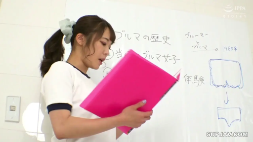 单人 · Classroom · 专注 · Stand · Medium shot · Whiteboard · Reading · 运动服