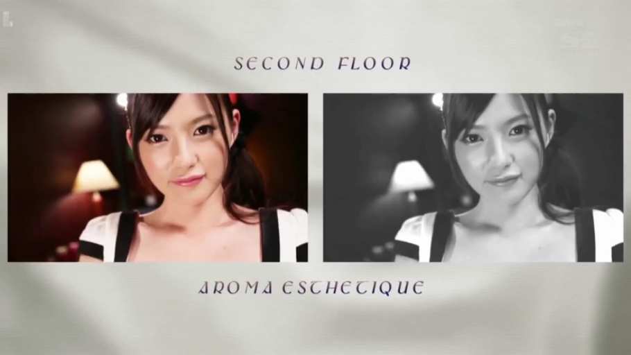 坐姿 · 微笑 · 台灯 · 女仆装 · 注视镜头 · 头部特写 · 美容院 · 双格对比