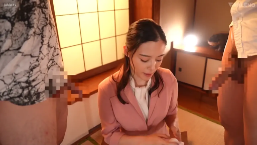 跪坐 · 脸部 · 马赛克 · 和室 · 纸巾 · 迷茫 · 粉色职业装 · 侍奉