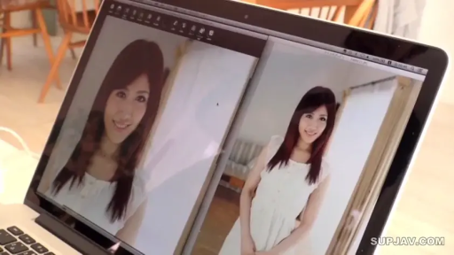 室内 · 站立 · 全景 · 电脑 · 清纯 · 连衣裙 · 看镜头 · 静态图