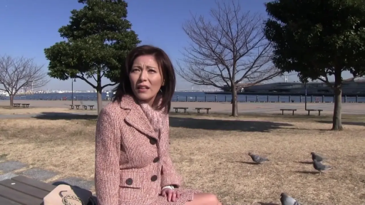 坐姿 · 半身 · 观望 · 疑惑 · 海滨公园 · 公园长椅 · 晴天 · 粉色毛呢大衣