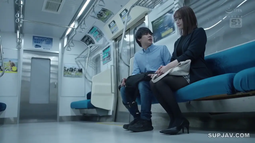 坐姿 · 交谈 · 中景 · 手提包 · 平淡 · 地铁车厢 · 职业正装 · 电车剧情