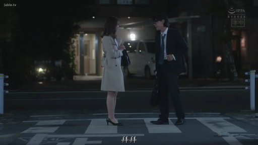 交谈 · 全身 · 站立 · 自然 · 职业装 · 手提包 · 街道 · 夜晚