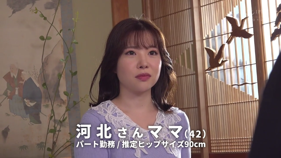 Sitting Posture · Japanese-style room · 平静 · 面部特写 · Gaze · Mature woman · 挂画 · 蕾丝领针织衫