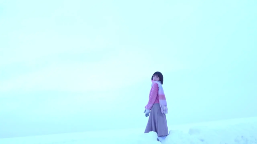 站立 · 回眸 · 自然 · 远景 · 唯美 · 围巾 · 冬装 · 雪原