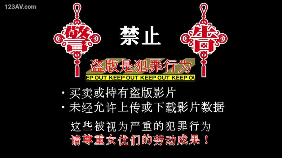 文字特寫 · 靜態 · 黑底背景 · 警告 · 警示牌 · 版權聲明