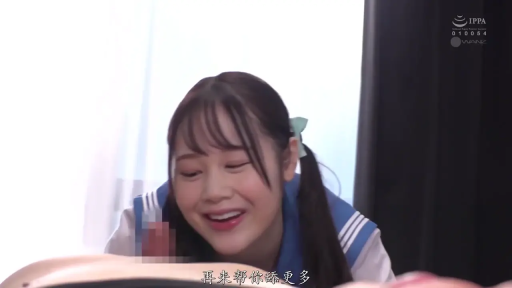 俯身 · 微笑 · 特写 · 阴茎 · 室内房间 · 制服诱惑 · 口交行为 · 蓝色校服