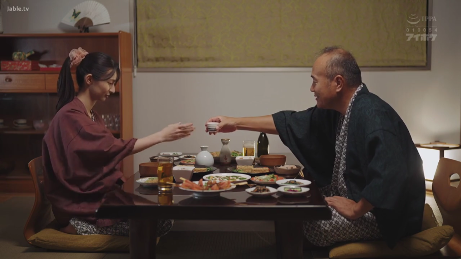 全景 · 微笑 · 榻榻米 · 对坐 · 浴衣 · 敬酒 · 旅馆 · 温泉旅行