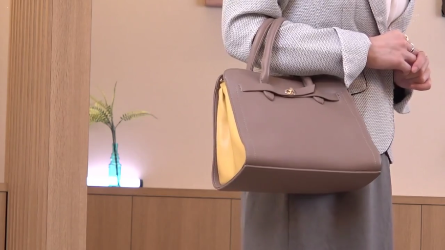 室内 · 站立 · 躯干 · 职业装 · 手提包 · 成年女性 · 挽着包