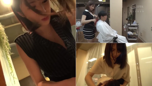 俯身 · 角色扮演 · 自然 · 上半身特写 · 美发店 · 紧身条纹裙 · 洗发理发 · 美发围巾