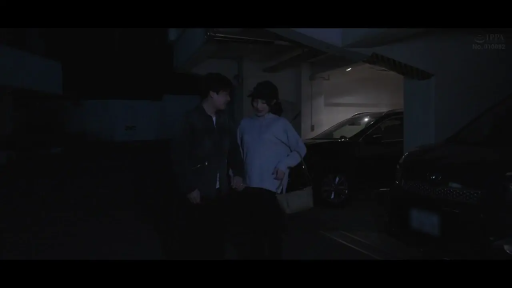 交谈 · 全身 · 自然 · 行走 · 休闲服饰 · 汽车 · 夜色 · 地下停车场