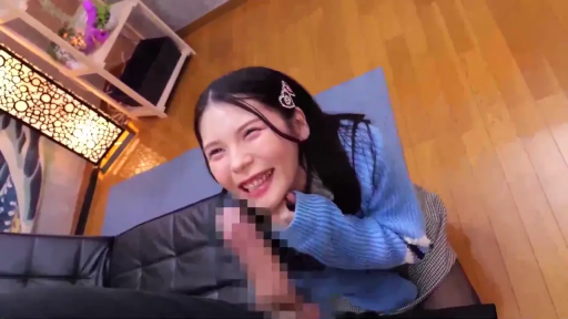 陰茎 · 口交 · 微笑 · リビング · 跪き姿勢 · 一人称視点 · 发饰 · 蓝色毛衣