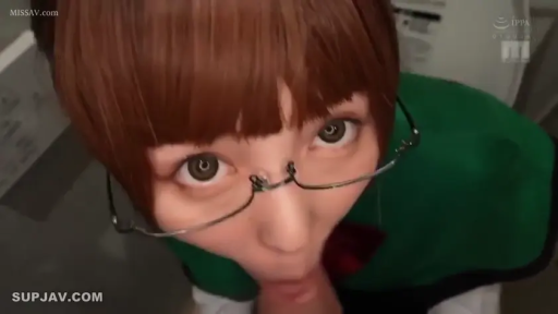 室内 · 口交 · 面部特写 · 仰视 · 绿色制服