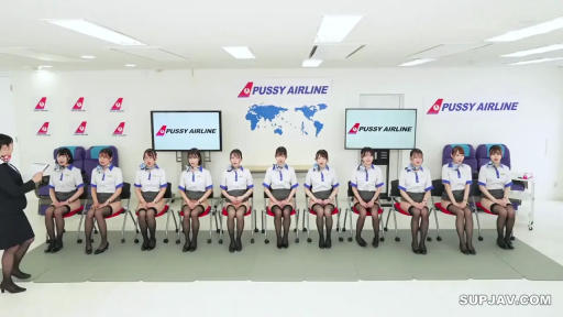 室内 · 坐姿 · 严肃 · 全景 · 多人 · 椅子 · 空姐制服 · 集合