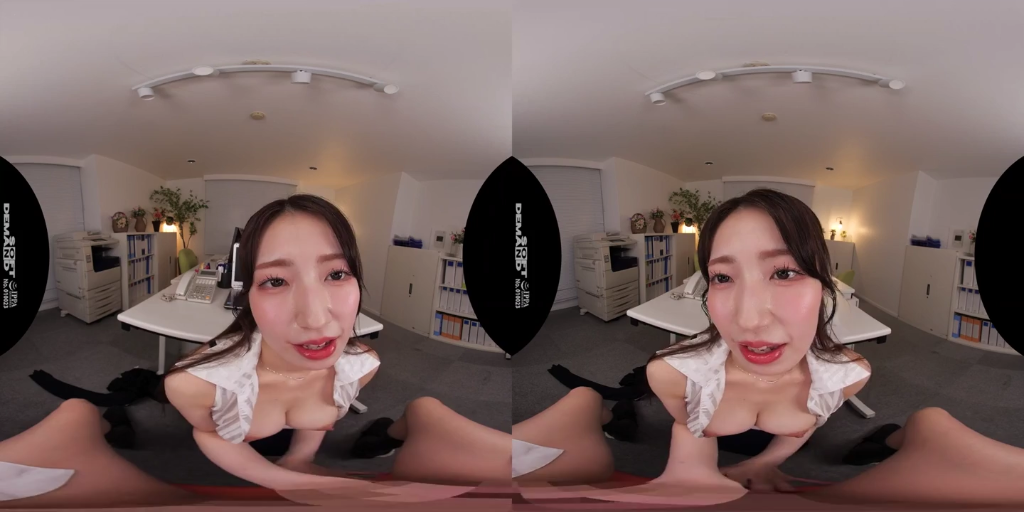 胸部特写 · 办公室 · 办公桌 · 跪姿 · 诱惑 · OL制服 · VR视角 · 媚态