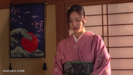 站立 · 和室 · 中景 · 平静 · 凝視 · 和服 · 挂画 · 传统