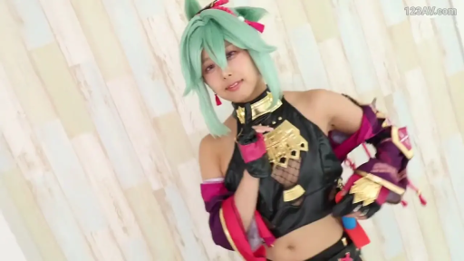 室内 · 站姿 · 摆拍 · 微笑 · 上半身 · 假发 · 角色扮演服 · 原神