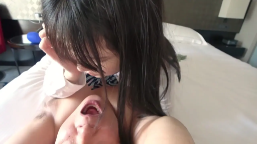 性交 · 俯身 · 床 · 面部特写 · JK制服 · 长发 · 张嘴 · 酒店卧室