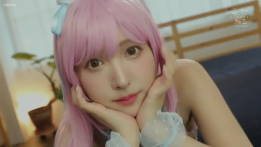 脸部 · 角色扮演 · 卧室 · 注视 · 清纯 · 托腮 · 粉色假发 · 萌系