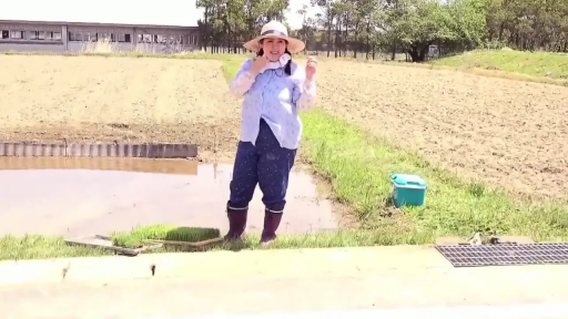 全身 · 站立 · 户外 · 开朗 · 遮阳帽 · 劳动 · 田野 · 农活装