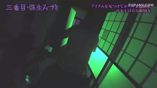 室內 · 站立 · 背對鏡頭 · 遠景 · JK制服 · 模糊 · 格子门 · 夜视绿光