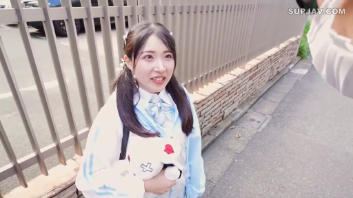 Conversation · Stand · Smile · Half-body · JK Uniform · Outdoor · Twin tails · Plush toy