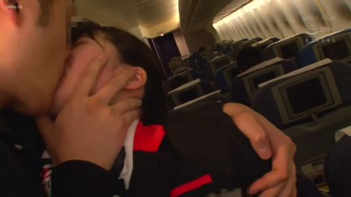 Standing Posture · Medium close-up · Pain · Workplace · Seat · Choking · 空姐制服 · 飞机机舱