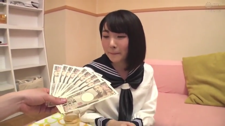 室内 · 坐姿 · 中景 · 第一人称视角 · 水手服 · 害羞 · 交易 · 日元钞票