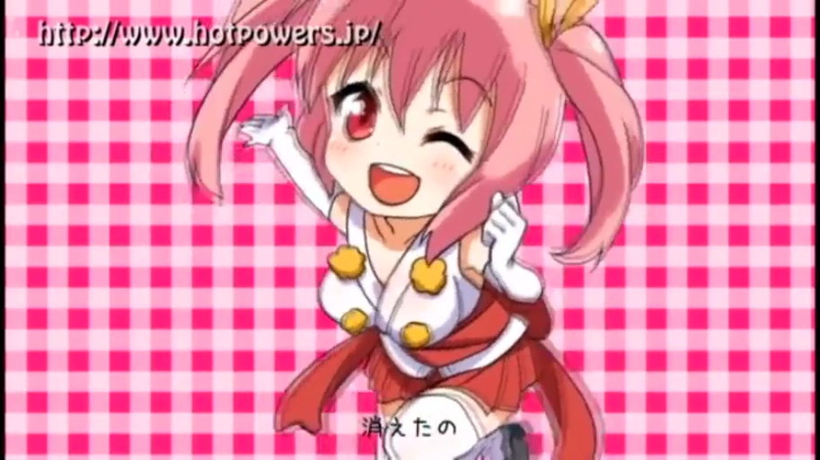 上半身 · 巫女服 · 粉色格子背景