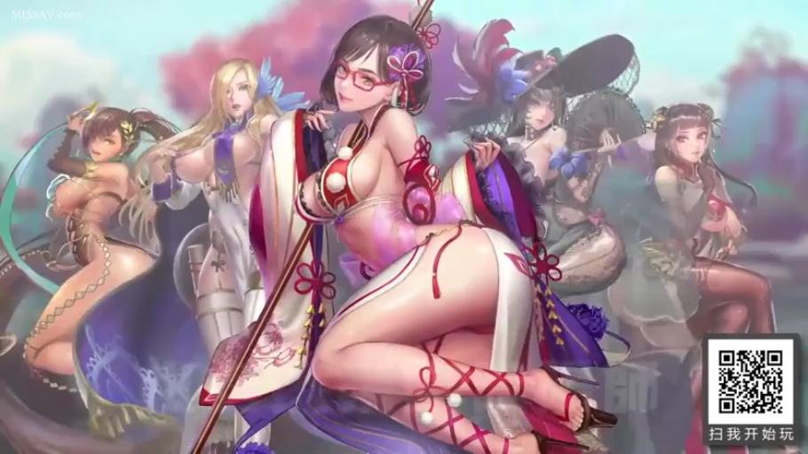 折扇 · 二次元 · 全景 · 暴露装 · 魅惑 · 翘臀 · 诱惑摆拍 · 幻想背景