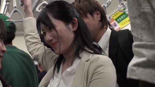 脸部 · 扶手 · 忍耐 · OL西装 · 电车 · 摩擦 · 吊环 · 拥挤电车