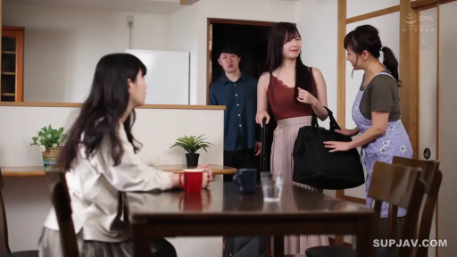 站立 · 拿行李 · 旅行包 · 微笑 · 餐厅 · 远景 · 围裙 · 日本