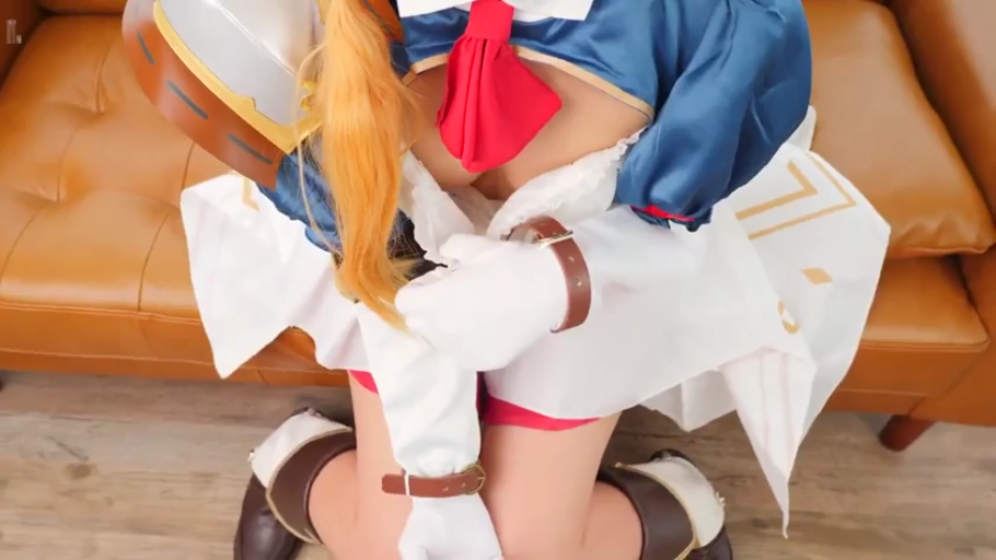 胸部のクローズアップ · 跪き姿勢 · 室内沙发 · 角色扮演服