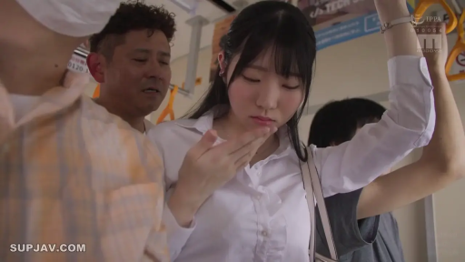 顔部のクローズアップ · 站立 · 白衬衫 · 猥褻 · 忍耐 · 痴汉 · 电车 · 吊环