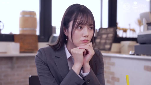 Indoor · Sitting Posture · Melancholy · 耳环 · 面部特写 · 托腮 · OL风格 · 灰色西装