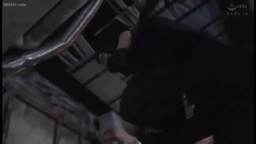 Stand · Dimly lit room · 走动 · Black coat · 低角度视角 · 看不清 · 金属管道