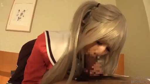 室内 · 面部 · 校服 · 专注 · 口交 · 跪姿 · 阴茎 · 金色假发