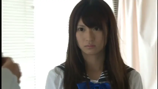 Indoor · Serious · 面部 · Stand · Stare · Sailor suit · 长发