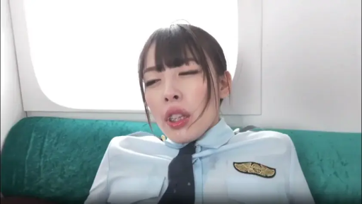 坐姿 · 面部特写 · 空姐制服 · 机舱