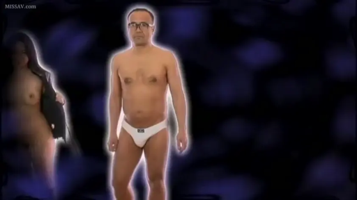 严肃 · 全身 · 眼镜 · 站立 · 展示 · 白色内裤 · 抽象深色背景 · 抠图合成